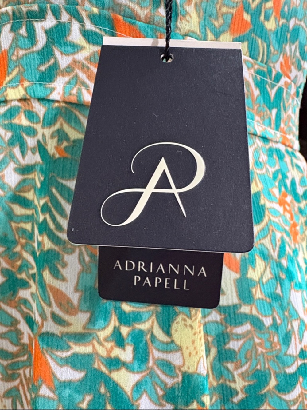 Adrianna Papell Multi Floral Halter Midi Dress - Size: 10 - Picture 9 of 13